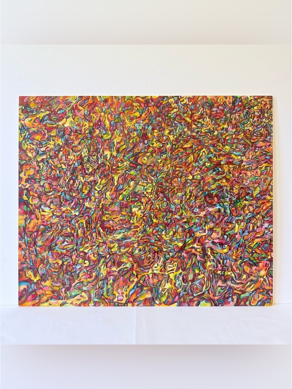 Original Michael B. Stuart Abstract Oil Painting 20x24 Colorful Contemporary